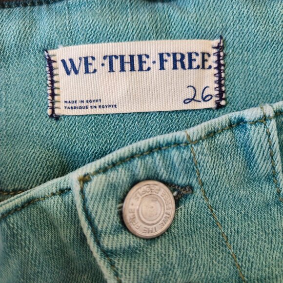 We The Free Women Jayde Flare Jeans Size 26S Button 30" Inseam - Picture 5 of 6